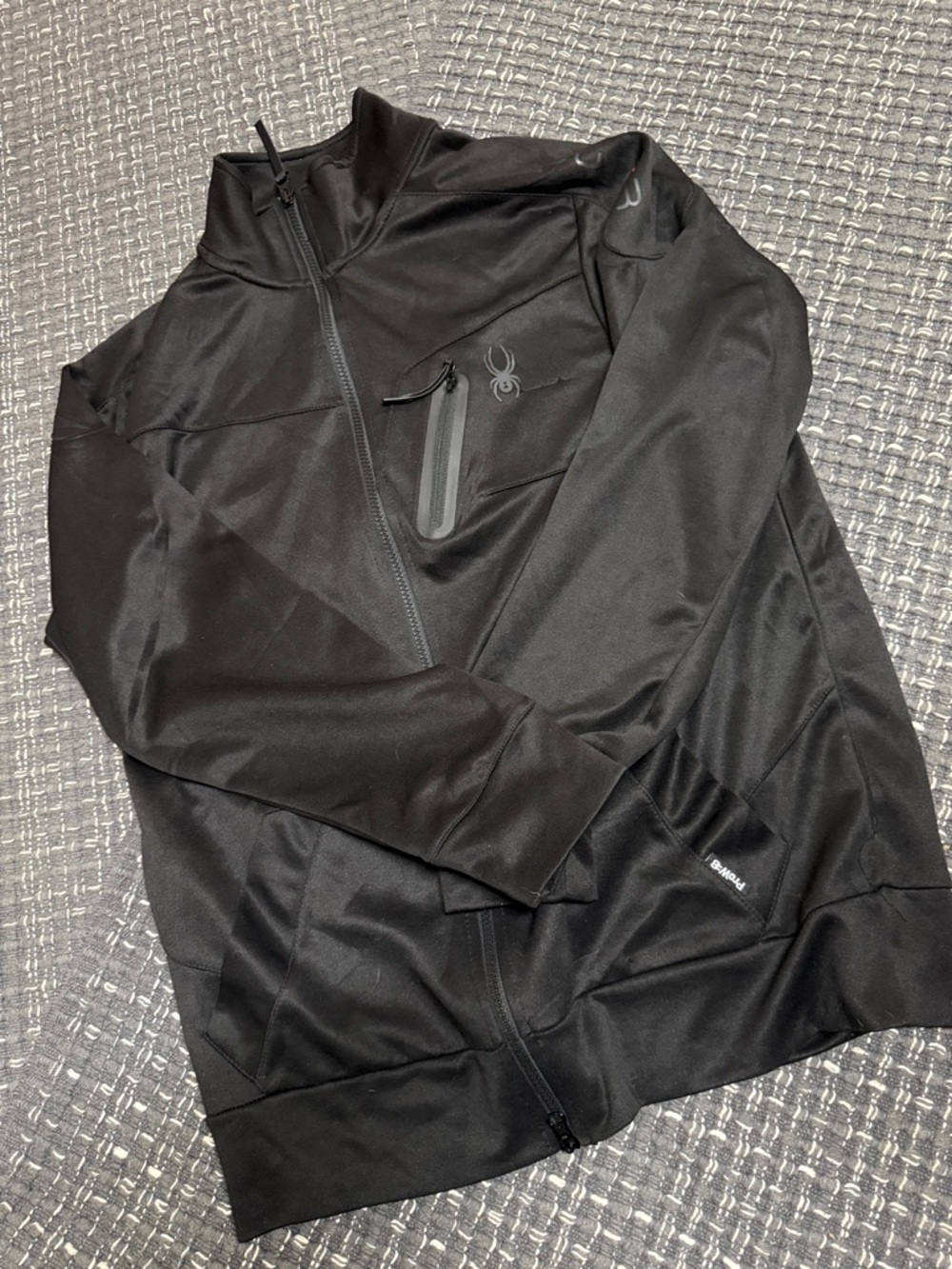 Spyder Black Zip-Up Performance Jacket